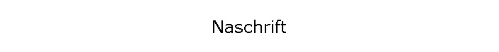 Naschrift